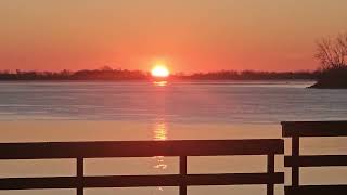 Solstice Sunrise 2025 ☀️ ✨️ 🎄 🔥  Bishop Park, Wyandotte MI 