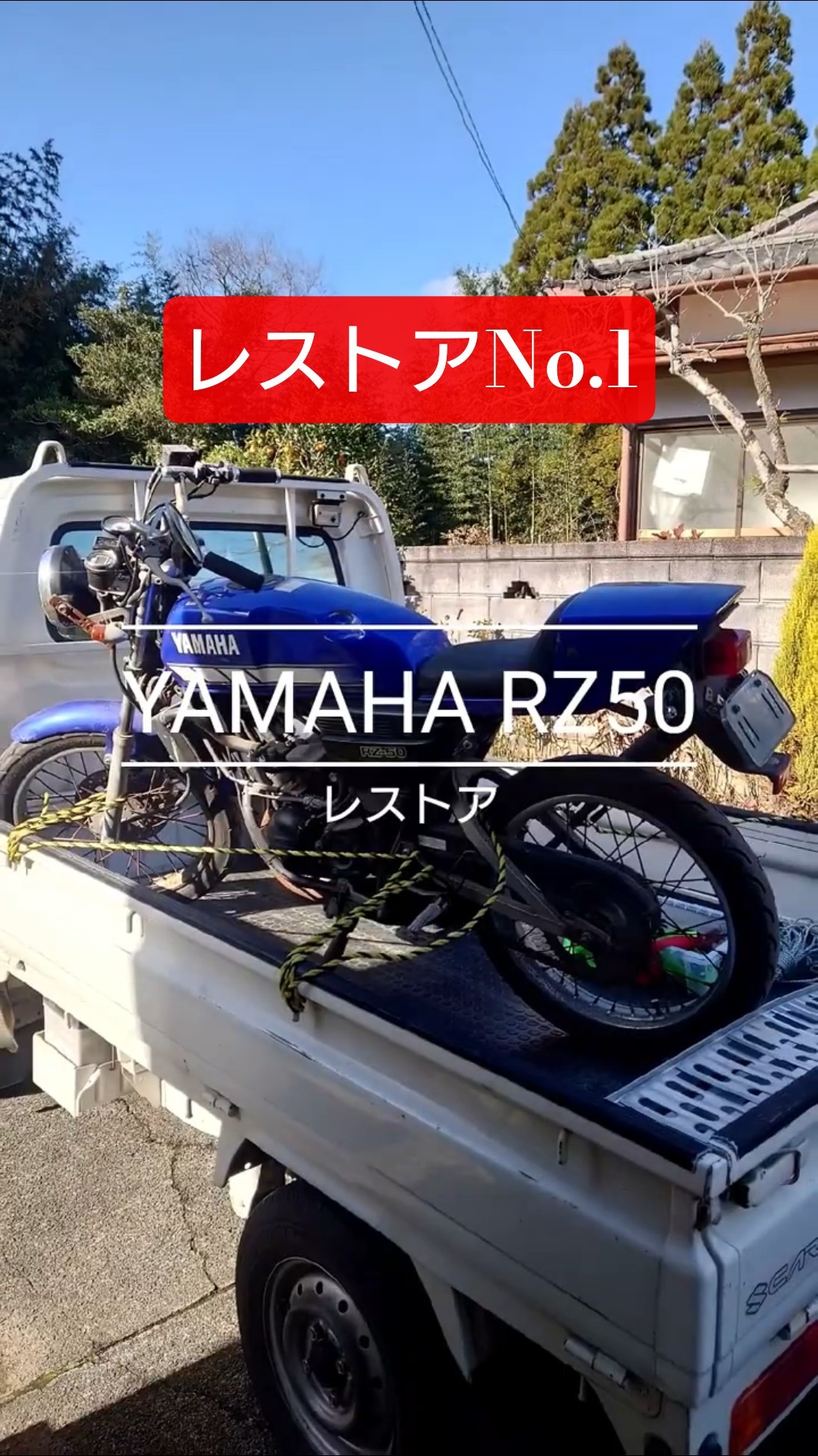 YAMAHA RZ50 20年放置レストア ばらしていく - YouTube