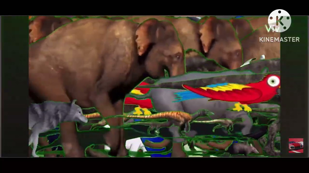 Elmo Is Screaming And Running Away From A Animal Stampede Add Round 3