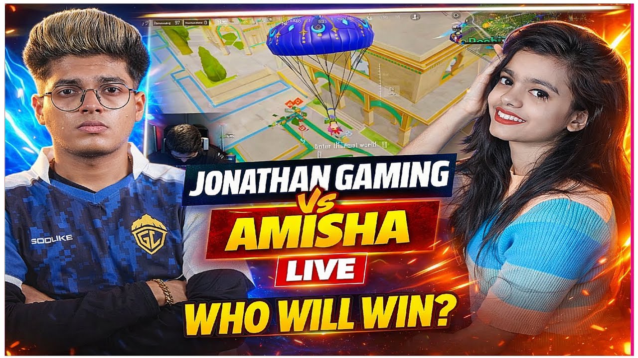 Jonathan Gaming vs Amisha Alena LIVE 🔥 Full Fight & Reaction | BGMI