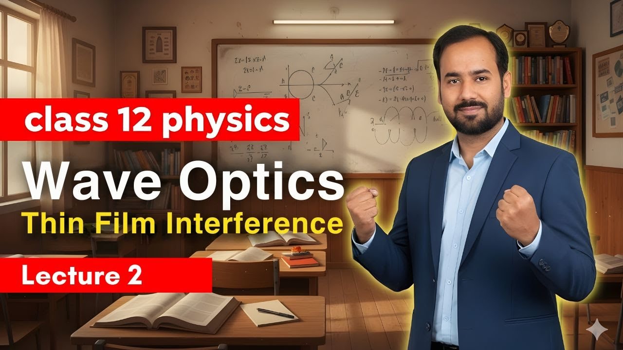 Class 12 Wave Optics – Thin Film Interference | Lecture 2 | CBSE & NEET ...
