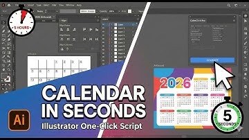 Hoe maak je in enkele seconden een kalender in Adobe Illustrator (geautomatiseerd script) 🚀#Kalen...