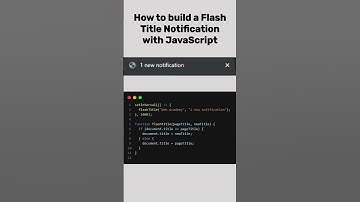 How to build a Flash Title Notification with JavaScript