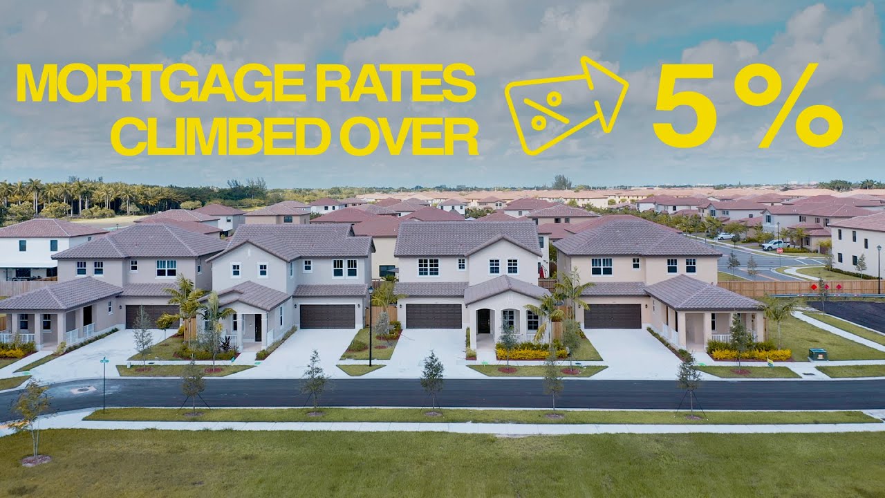 The 30 year fixed mortgage rate climbed over 5%