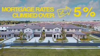 The 30 year fixed mortgage rate climbed over 5%