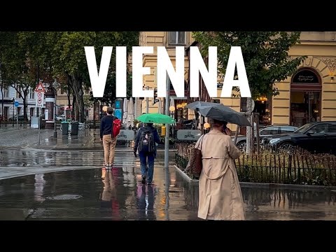 Rainy Morning Walk in Vienna, Austria ☔ | Peaceful 8 AM City Walk