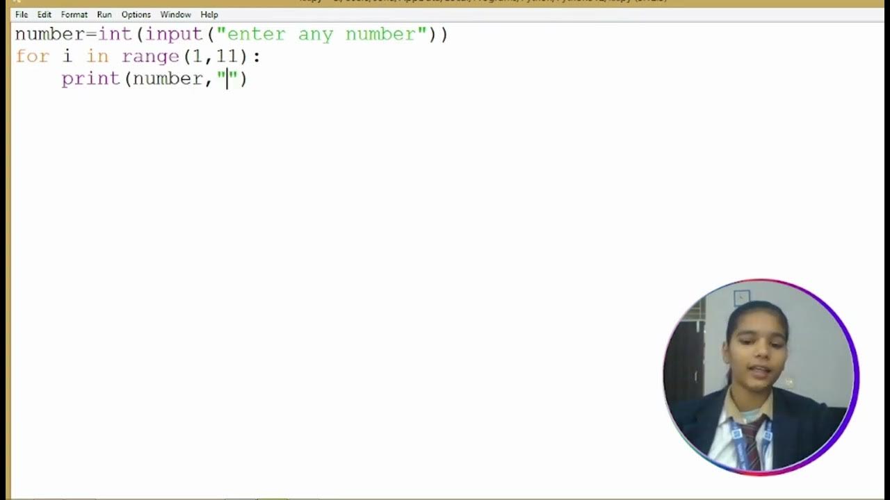 Grade 8th Python - Program to print table of any number - YouTube