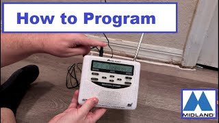 How to Program SETUP Midland Weather Alert Radio (WR-120EZ WR120EZ WR-120 WR120 WR120B State Time)