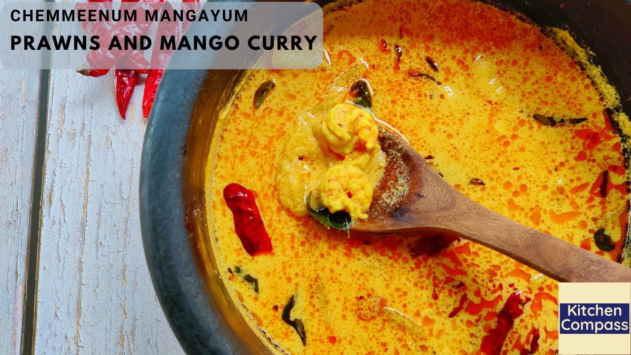 Chemmeenum Mangayum | Prawns and Raw Mango Curry | Prawns Curry in Coconut | Kerala Recipes