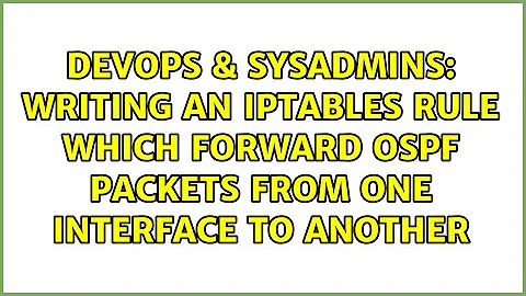 writing an iptables rule which forward OSPF packets from one interface to another