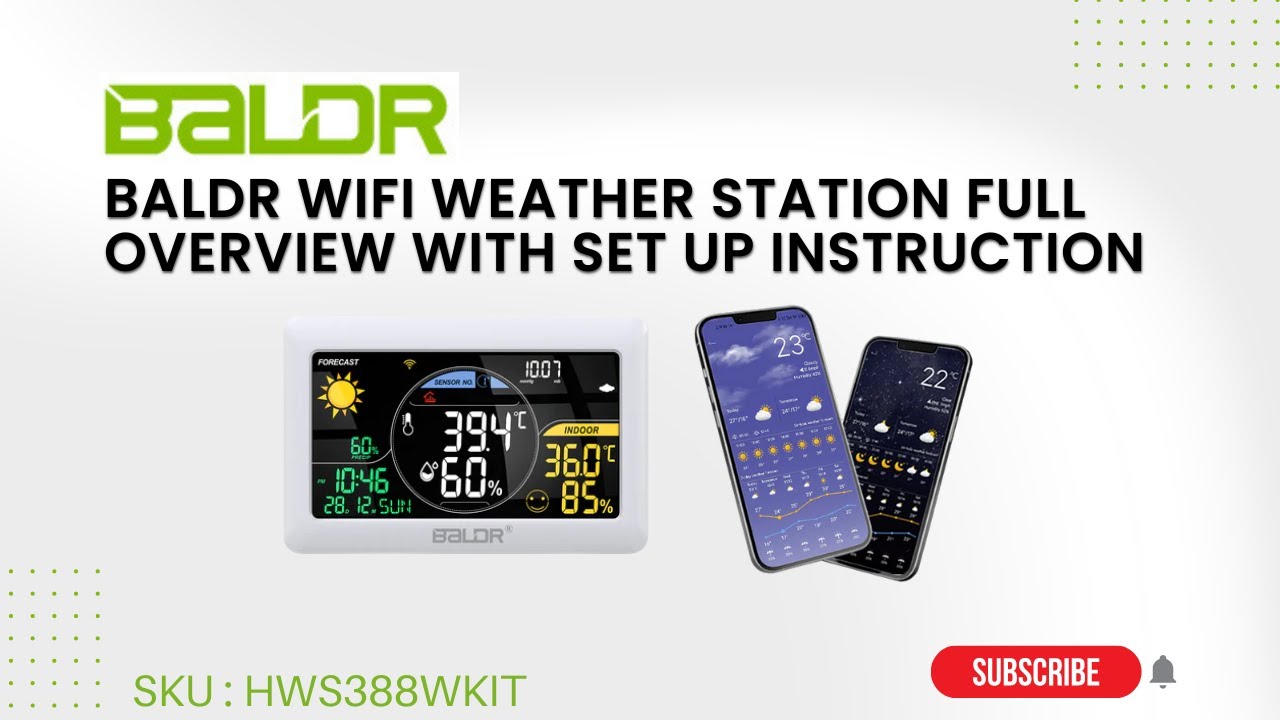 BALDR Wireless Weather Station W/3 sensors. 