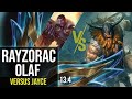 PRO PLAYER RAYZORAC Olaf vs Jayce - EUW Master - Patch 13.4 - League of Legends - Stream Gameplay