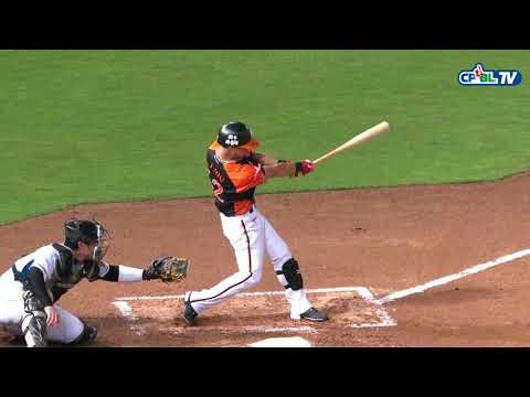 09/18 統一 vs Lamigo 一局上，吳桀睿左外野安打，將隊友送到三壘得分大門口