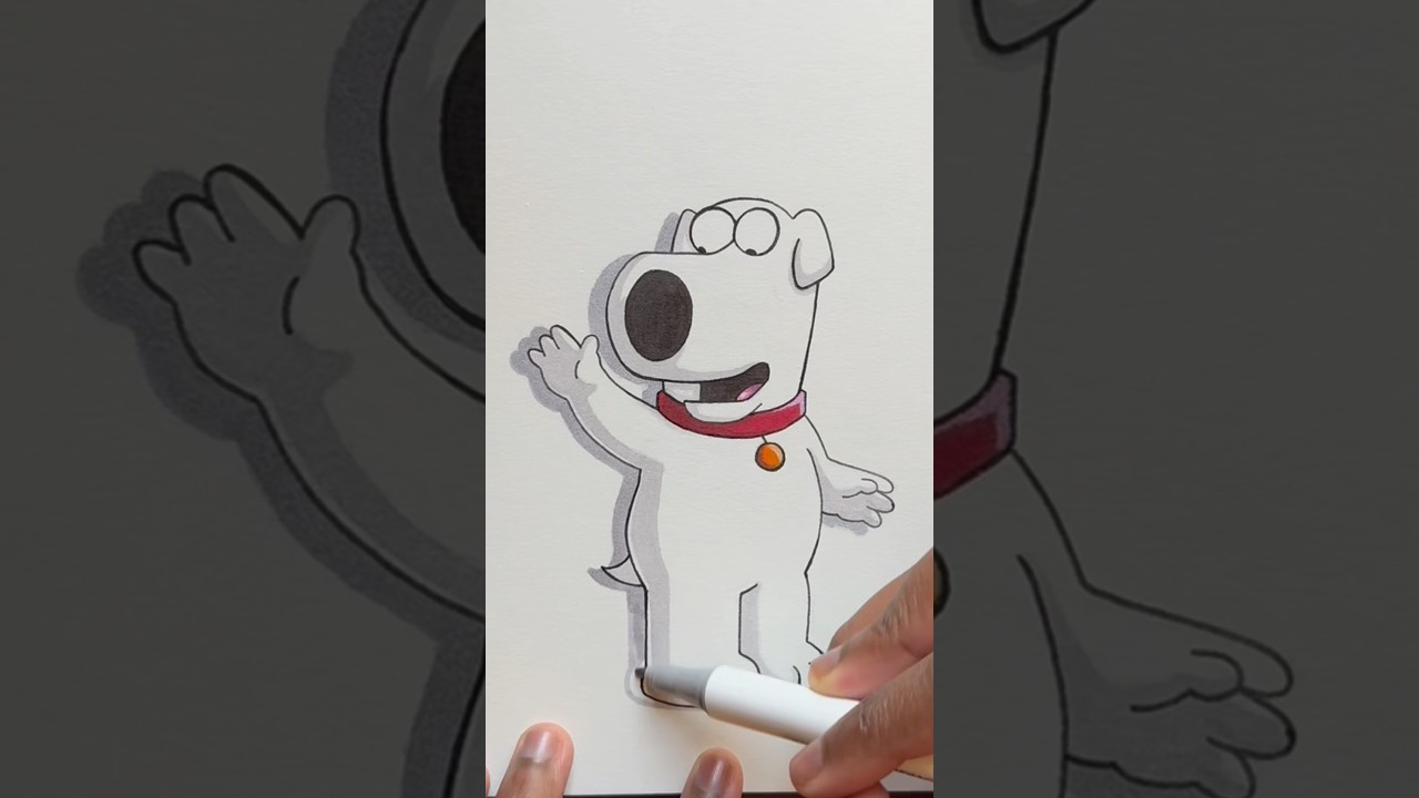 Drawing Brian Griffin From Family Guy 