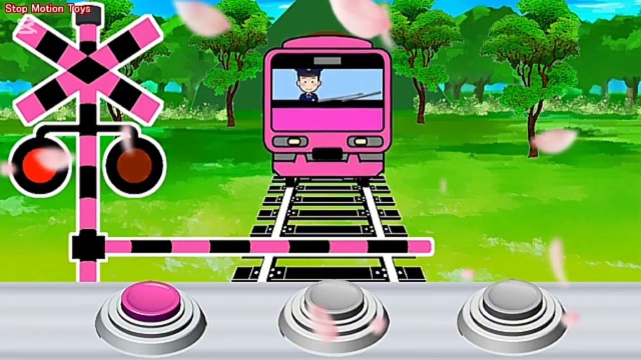 働く車 電車 大集合!! 幼児 子供向け 動画 トラック バス 救急車 消防車 動物 railroad crossing animation #ふみきり #電車 #のりものあつまれ #幼児向け