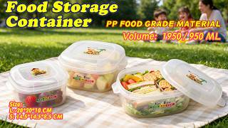 Square food container set, 2 size in one set. #foodcontainers #foodstorage #crisper