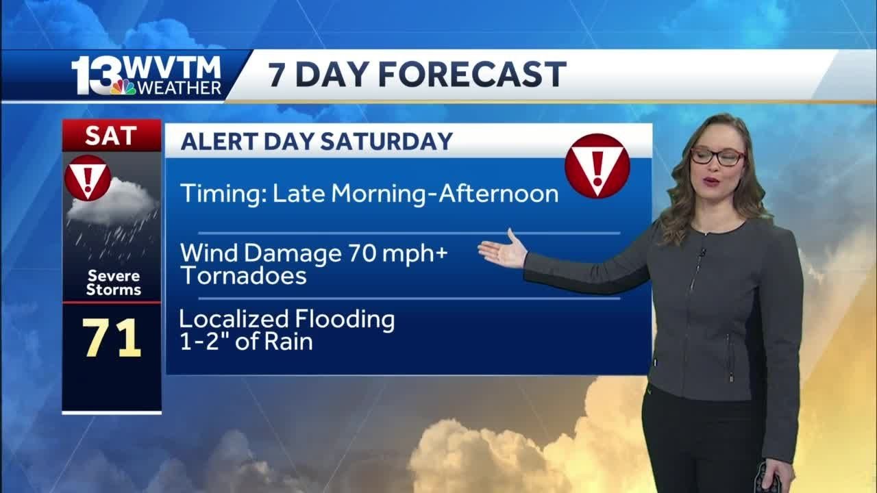 Severe storms headed for central Alabama - YouTube