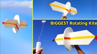 Unique rotating kite , how to make UFO kite , how to make thermocol spinning kite , rola rola kite