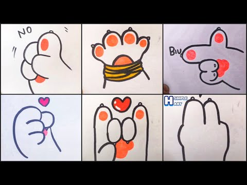 Video Vẽ chân Mèo cute đáng yêu, Vẽ hình cute | Draw so cute... - youtube
