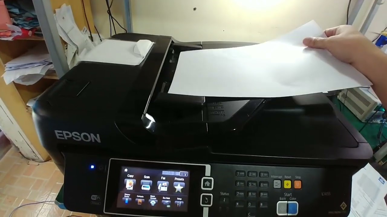 Epson L1455 with vertical lines print out when using ADF