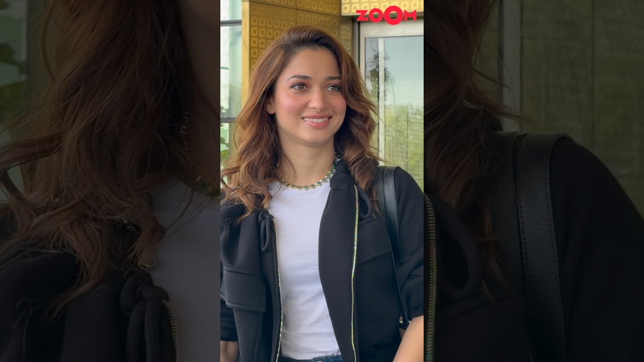 Tamannaah Bhatia poses for the paps despite being late #shorts #tamannaahbhatia