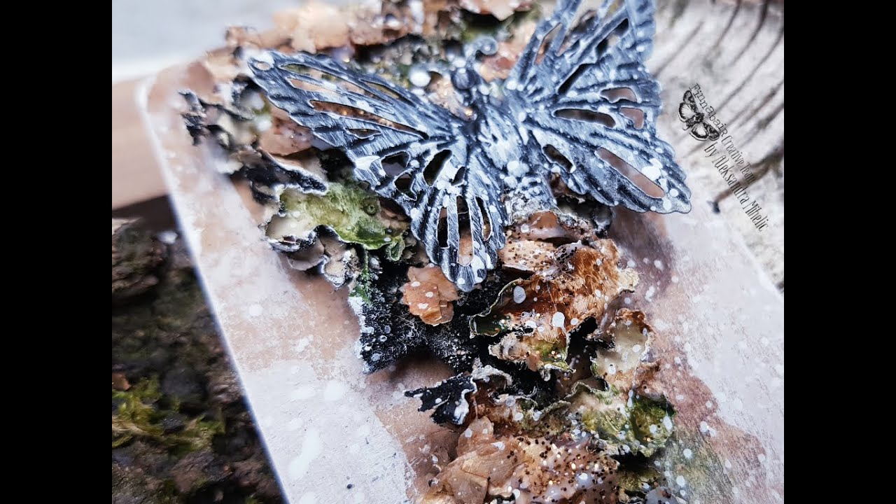 Mixed media ATC cards for Finnabair Forest Butterflies