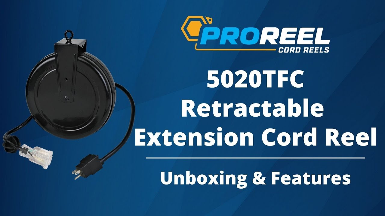 20' ProReel Retractable Cord Reel w/Outlet - 5020TFC