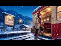 Snowy Train Nights &amp; Cozy Winter Views 🌨️🚂Snow, Coffee &amp; Winter Train Vibes ❄️
