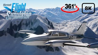 MSFS [8K|360°] - Quick Tour in the Alps (Cessna 310R by Blackbird)