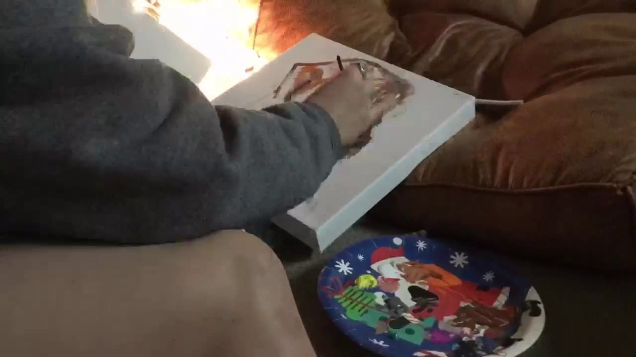 Time lapse golden retriever painting Go Hard In The Paint YouTube