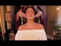 Asmr whispered  100 soft touch face tracing shoulders neck  energy healing wmusic
