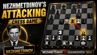 Nezhmetdinov's Attacking Chess Game |Nezhmetdinov vs Shamkovich 1954#Chessmatch