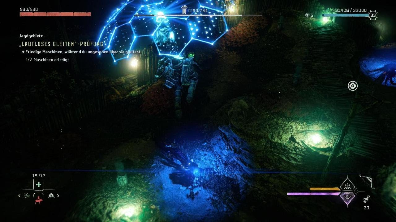 Horizon Forbidden West 60 Sekunden Gleiten Horizon Forbidden West lautloses Gleiten Prüfung Jagdgebiet - YouTube
