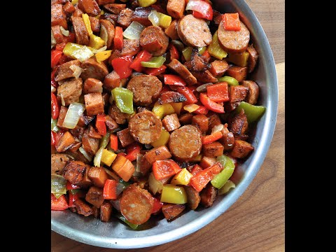 Fast Paleo Skillet Dinner - Sausage and Veggie Recipe!