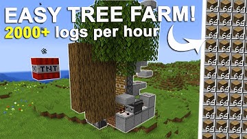 Minecraft Simple AFK Tree Farm 1.21.4 Tutorial - 2,000+ Logs Per Hour!