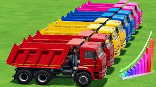 TRUCKS OF COLORS! HARD ROAD AND Kamaz Truck + 10 TON Colored CORN Delivery  – Farming Simulator 22