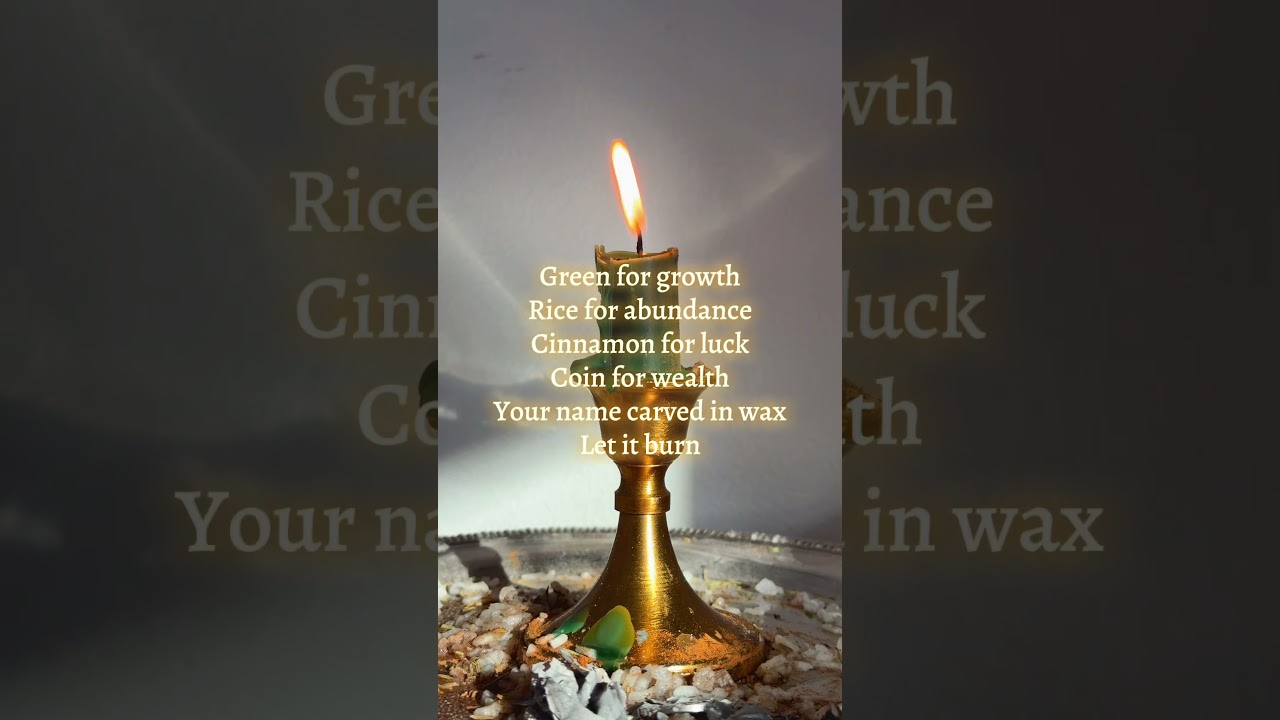 A simple money spell. 🕯️✨ The kind women have done quietly for generations.