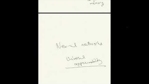 Supplementary: Week 6, Neural networks and approximation