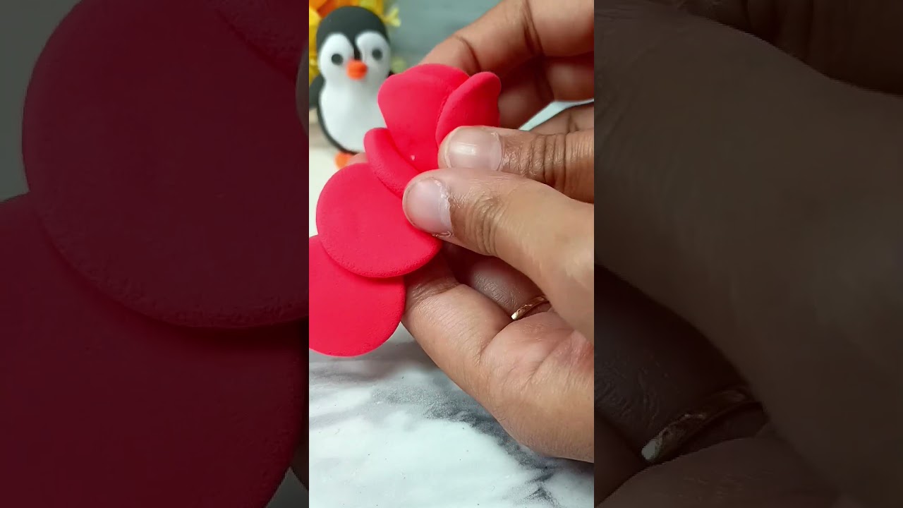 beautiful rose 🌹 flower making with clay 🧱 valentine's day gift ideas 💡