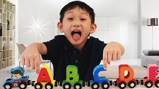 Nate Learns English Alphabet For Children Hide And Seek With Abc Train