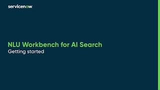 NLU Workbench for AI Search | Getting started