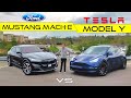 BEST ELECTRIC SUV! -- 2021 Ford Mustang Mach-E vs. Tesla Model Y: Comparison