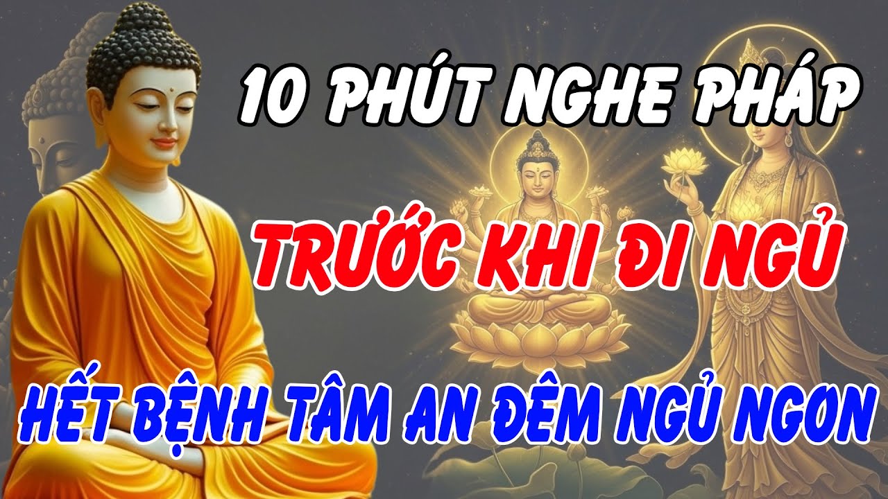 10 Phút Nghe Pháp Trước Khi Ngủ – Hết Khổ, Hết Bệnh, Tâm an, Đêm Ngủ Sâu Giấc