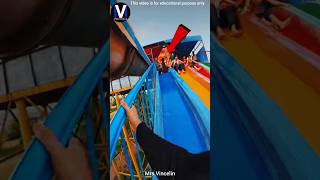 😱He Tried The Scariest Water Slide!! #viralshorts #facts #ytshorts #popular #education