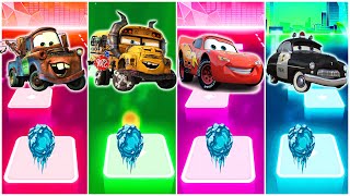 Tow Mater 🆚 Miss Fritter 🆚 Lightning McQueen 🆚 Sheriff 🎶TILES HOP🎶