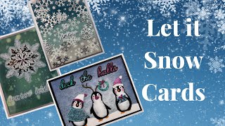 Let it Snow cards using the New Let it Snow collection from Simon Hurley & Spellbinders