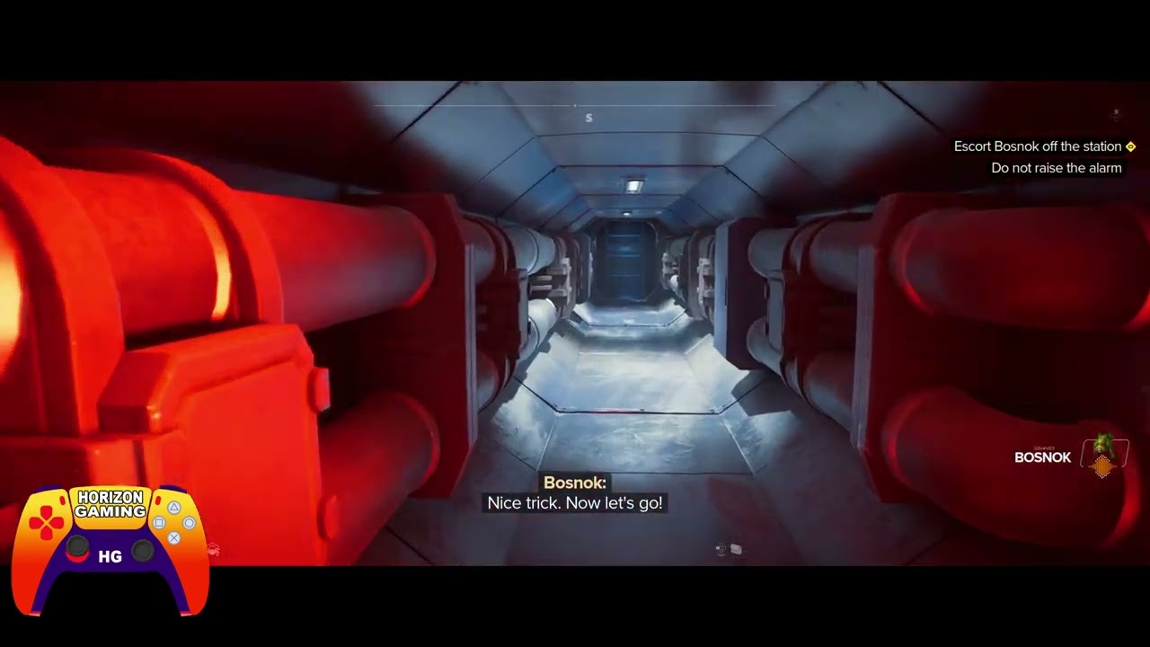 Escort Bosnok off the station - Override the cargo authorization, Bosnok's  Sled - Star Wars Outlaws