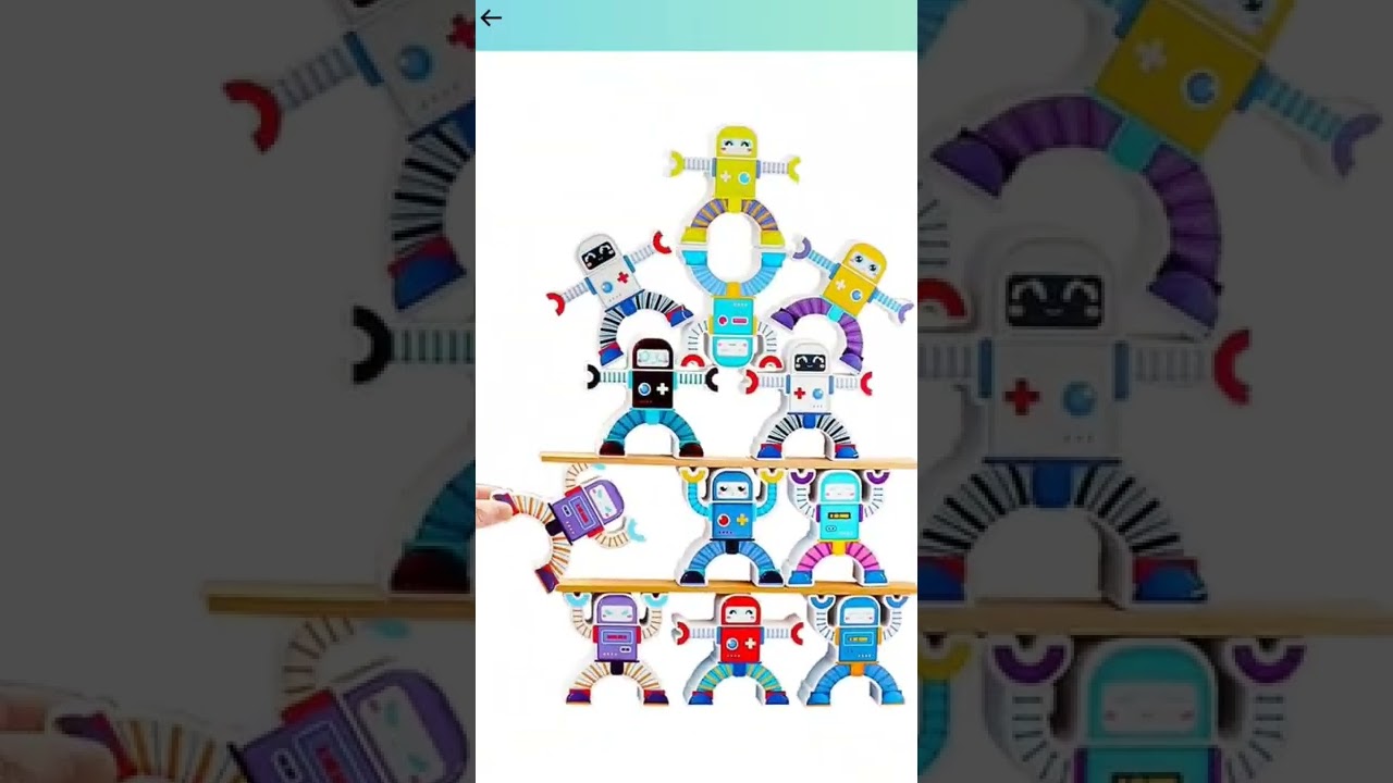 Wooden Robot Sorting Stacking