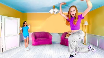 Nastya and Evelyn are having fun in Wonderland