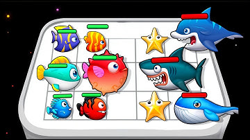 Merge Fish Vs Plants Battle game in MAX LEVEL ⭐ Fish Evolution ( PART - 02 )